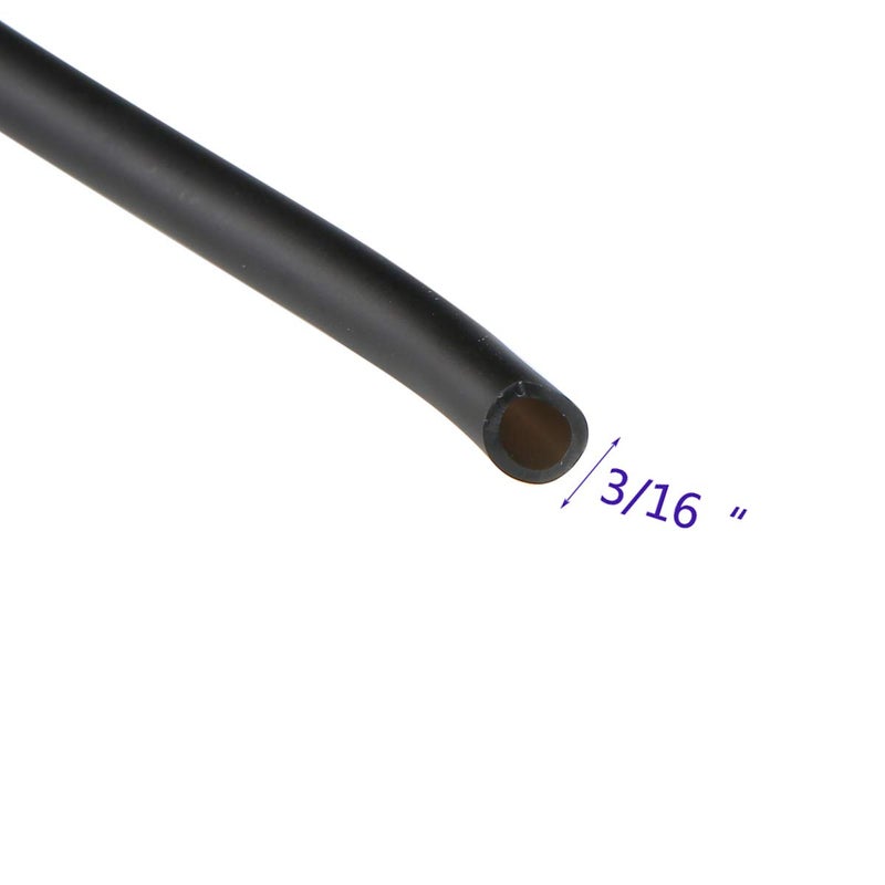 JIH Aquarium 165 Feet Standard 3/16" Black Flexible Airline Tubing with Black Plastic Connectors for Fish Tank,Terrariums, and Hydroponics - Image 4